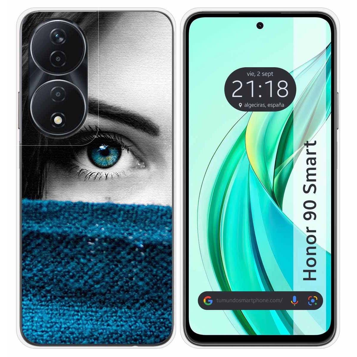 Funda Silicona para Huawei Honor 90 Smart 5G diseño Ojo Dibujos