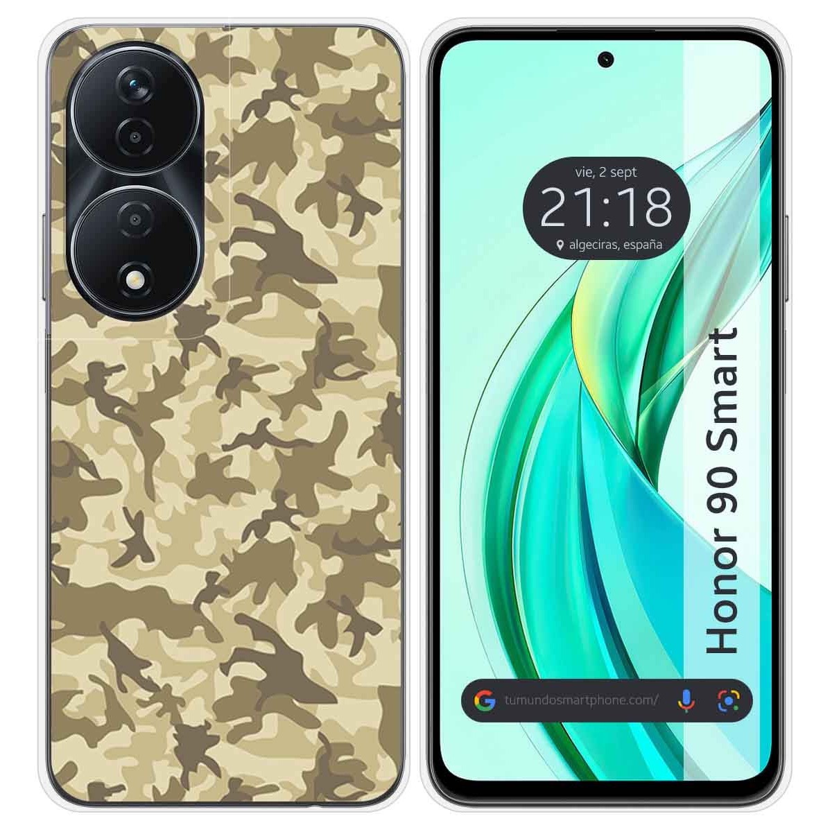 Funda Silicona para Huawei Honor 90 Smart 5G diseño Sand Camuflaje Dibujos