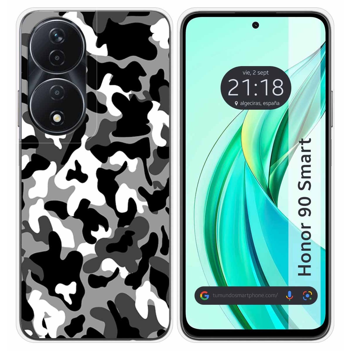Funda Silicona para Huawei Honor 90 Smart 5G diseño Snow Camuflaje Dibujos