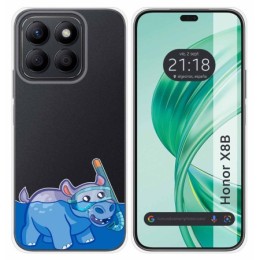 Funda Silicona Transparente para Huawei Honor X8b diseño Hipo Dibujos