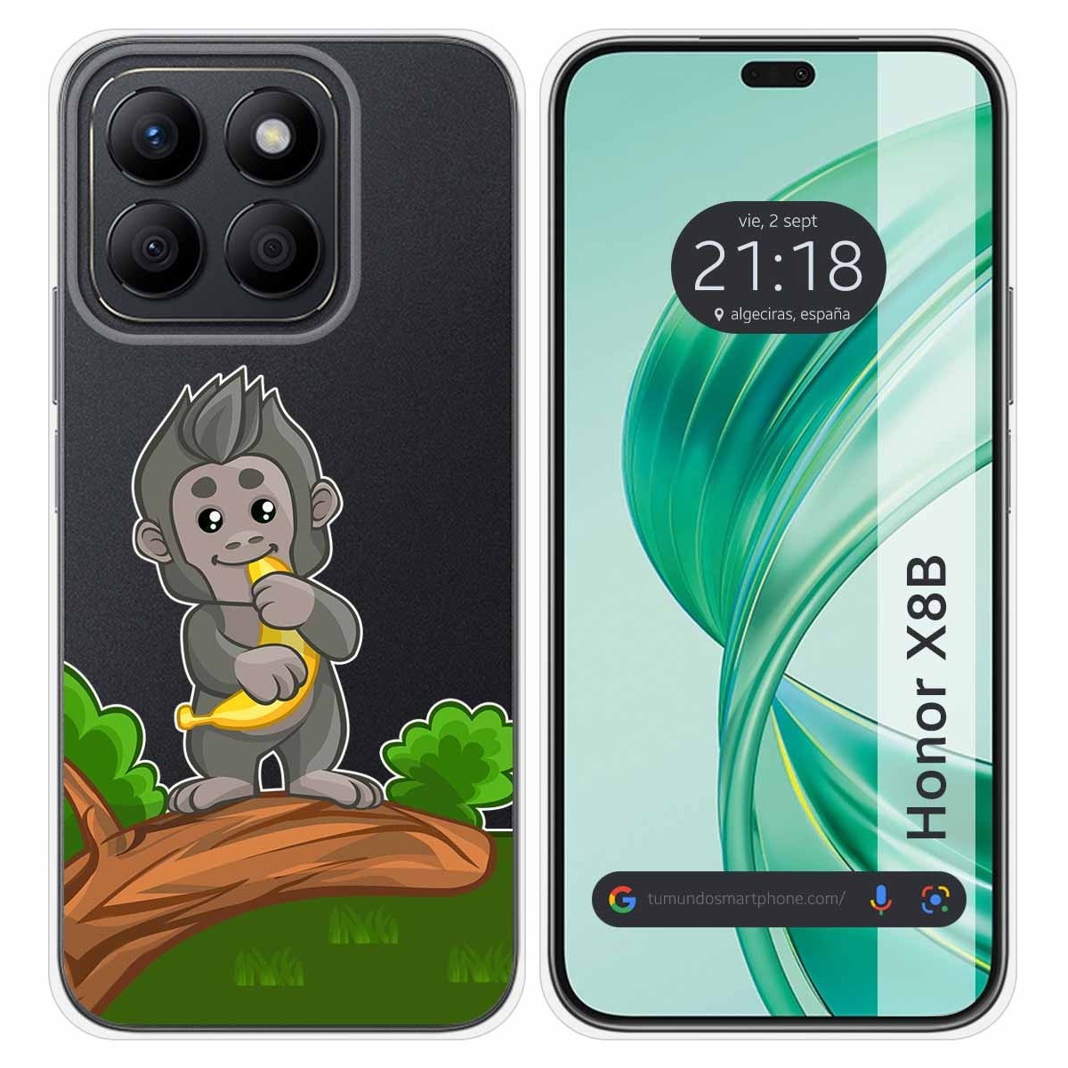 Funda Silicona Transparente para Huawei Honor X8b diseño Mono Dibujos