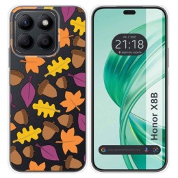 Funda Silicona Transparente para Huawei Honor X8b diseño Otoño Dibujos