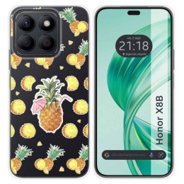 Funda Silicona Transparente para Huawei Honor X8b diseño Piña Dibujos