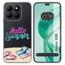 Funda Silicona Transparente para Huawei Honor X8b diseño Summer Dibujos