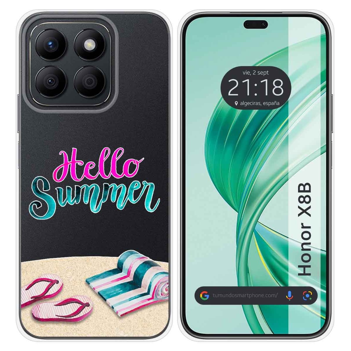 Funda Silicona Transparente para Huawei Honor X8b diseño Summer Dibujos