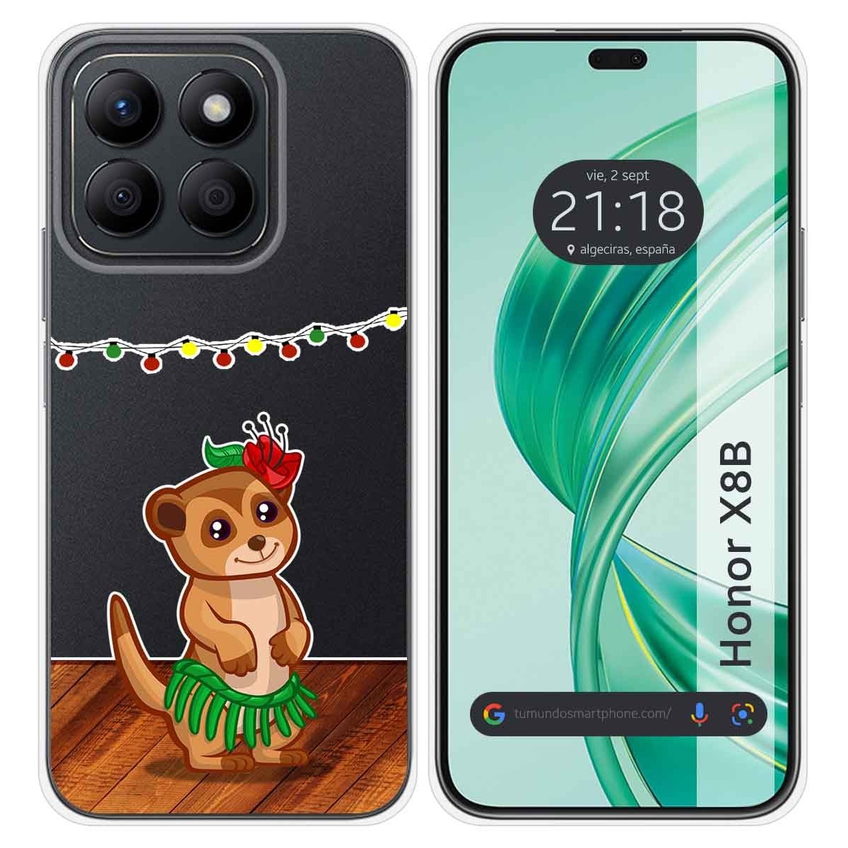 Funda Silicona Transparente para Huawei Honor X8b diseño Suricata Dibujos