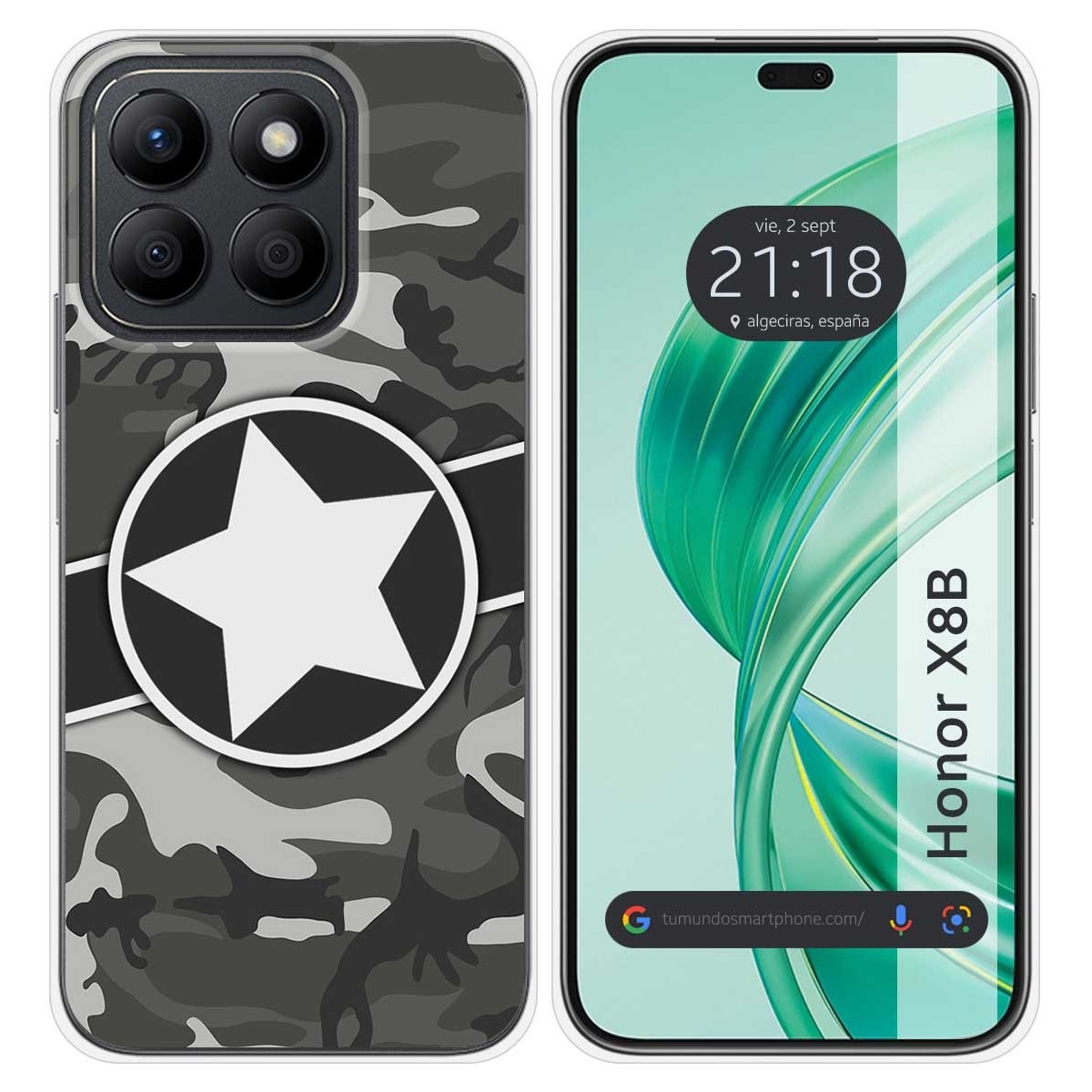 Funda Silicona para Huawei Honor X8b diseño Camuflaje 02 Dibujos