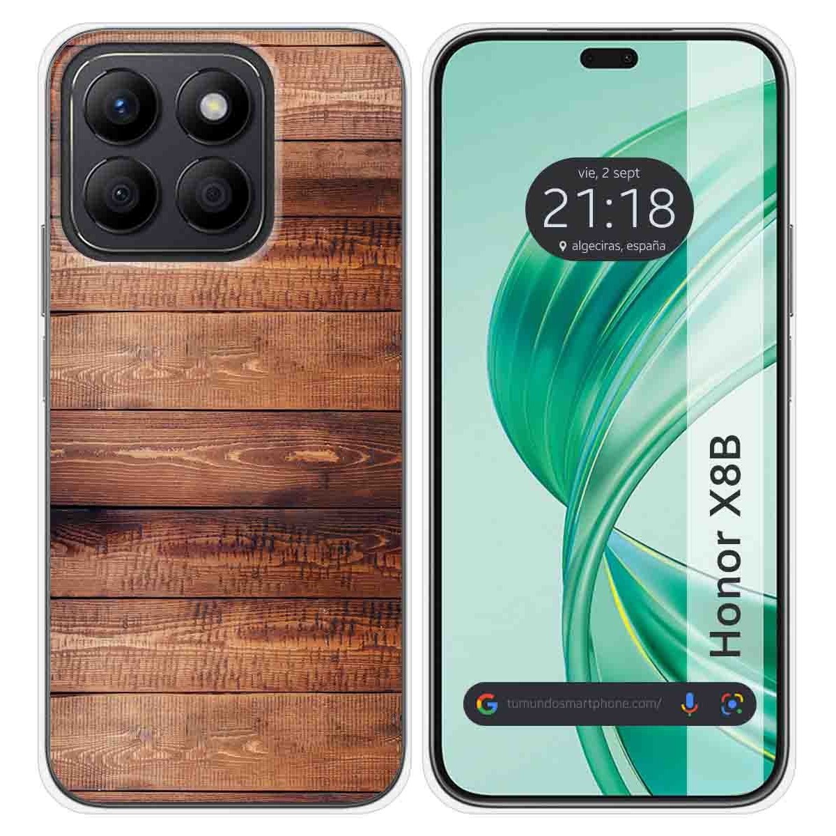 Funda Silicona para Huawei Honor X8b diseño Madera 02 Dibujos