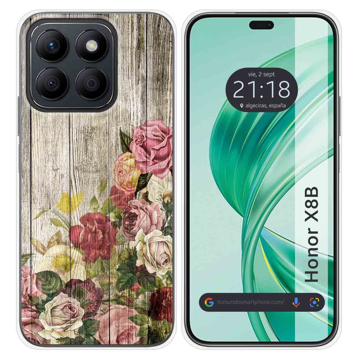 Funda Silicona para Huawei Honor X8b diseño Madera 08 Dibujos