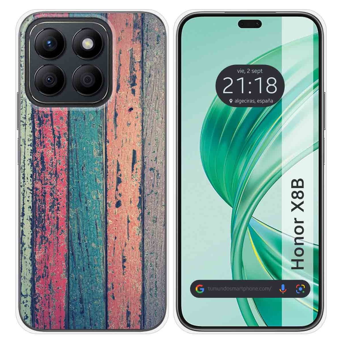 Funda Silicona para Huawei Honor X8b diseño Madera 10 Dibujos