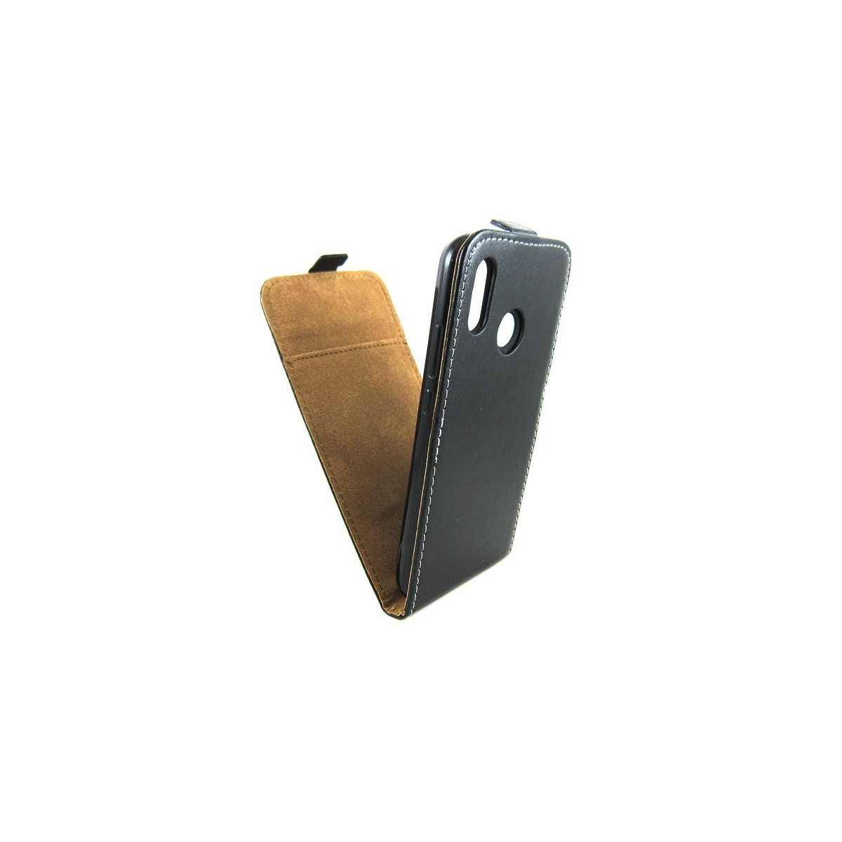 Funda Piel Premium Negra Ultra-Slim para Huawei P20 Lite