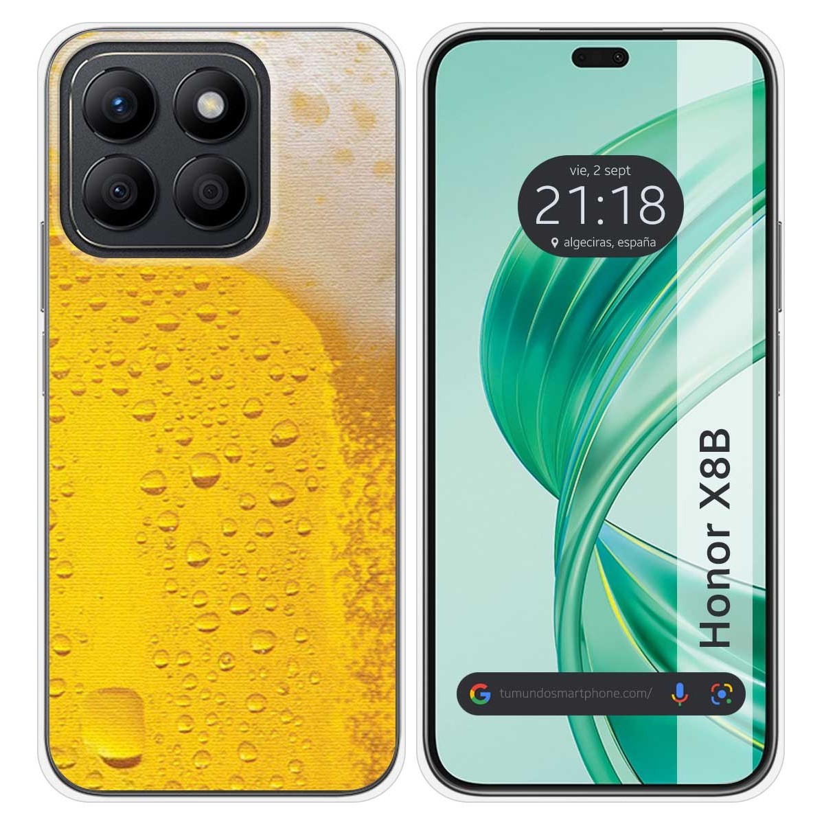 Funda Silicona para Huawei Honor X8b diseño Cerveza Dibujos