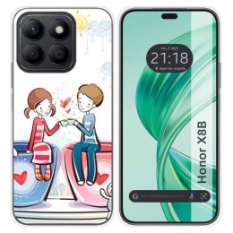 Funda Silicona para Huawei Honor X8b diseño Café Dibujos