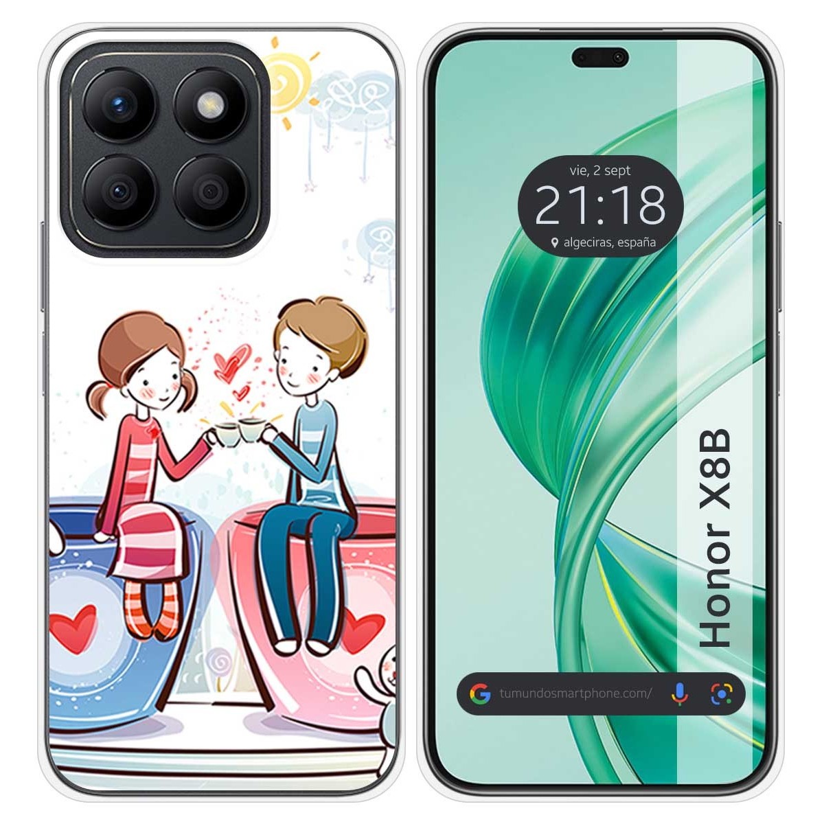 Funda Silicona para Huawei Honor X8b diseño Café Dibujos