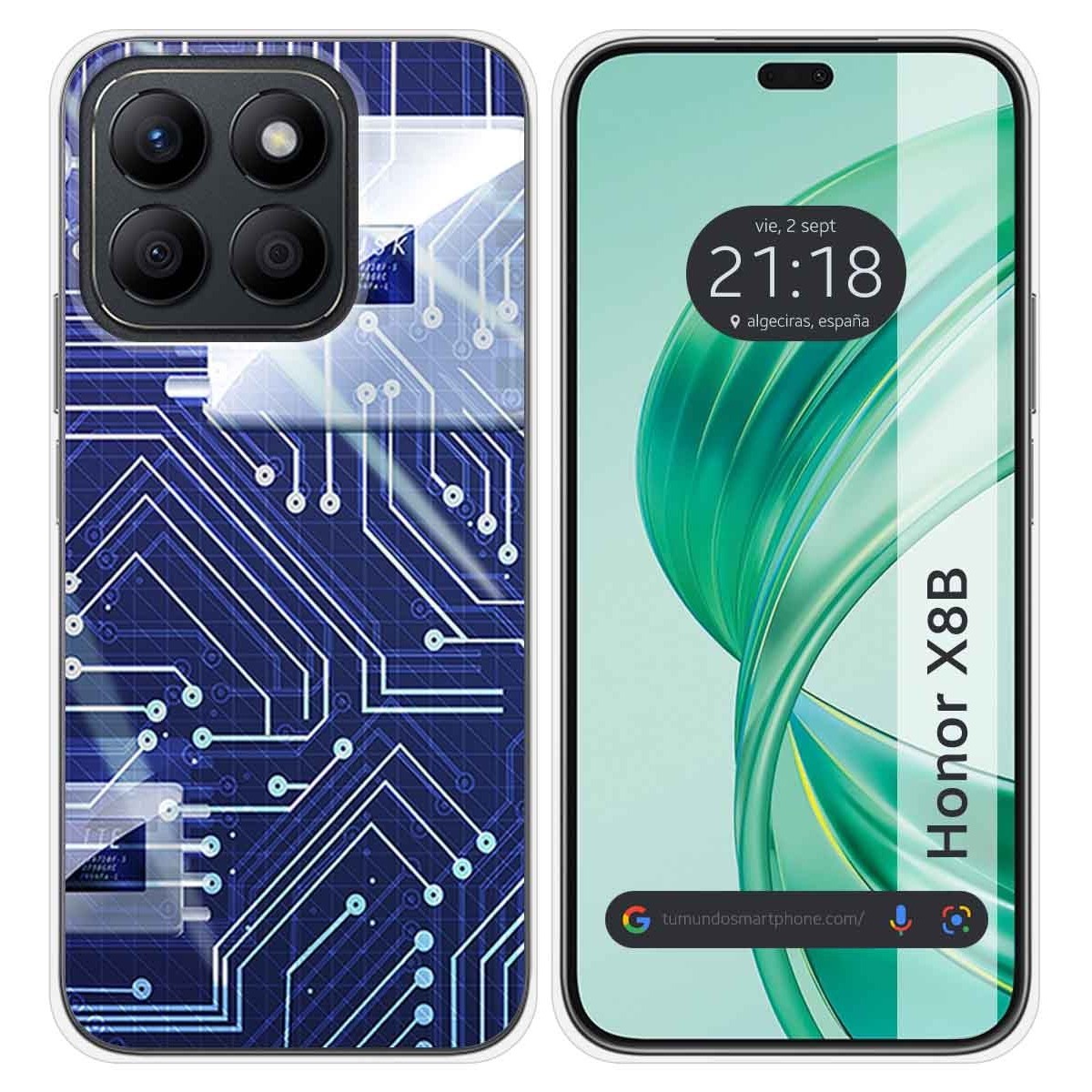 Funda Silicona para Huawei Honor X8b diseño Circuito Dibujos