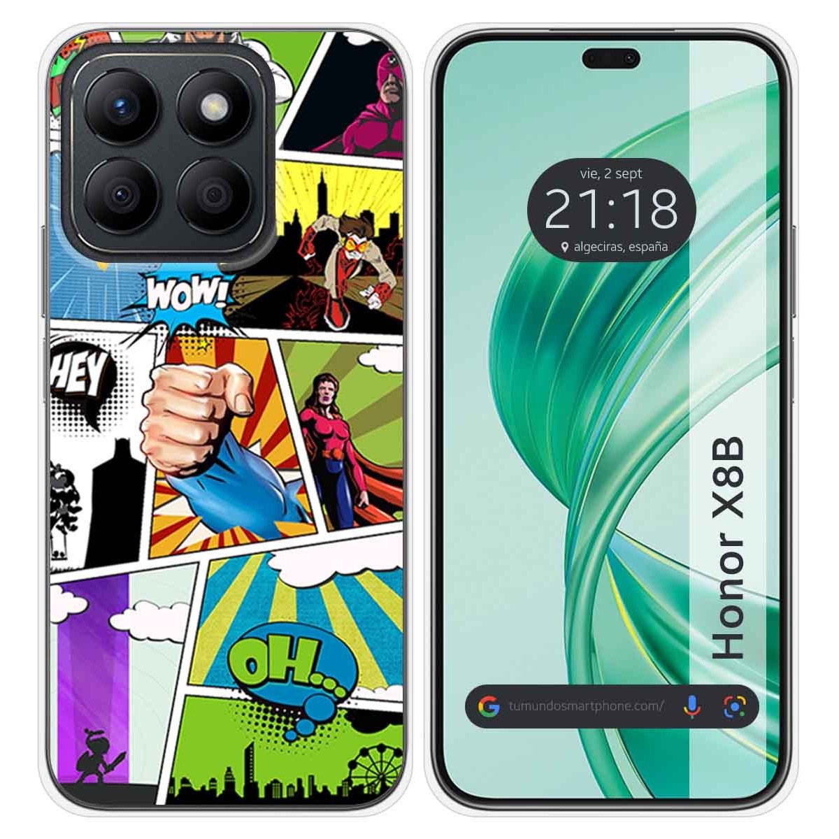 Funda Silicona para Huawei Honor X8b diseño Comic Dibujos