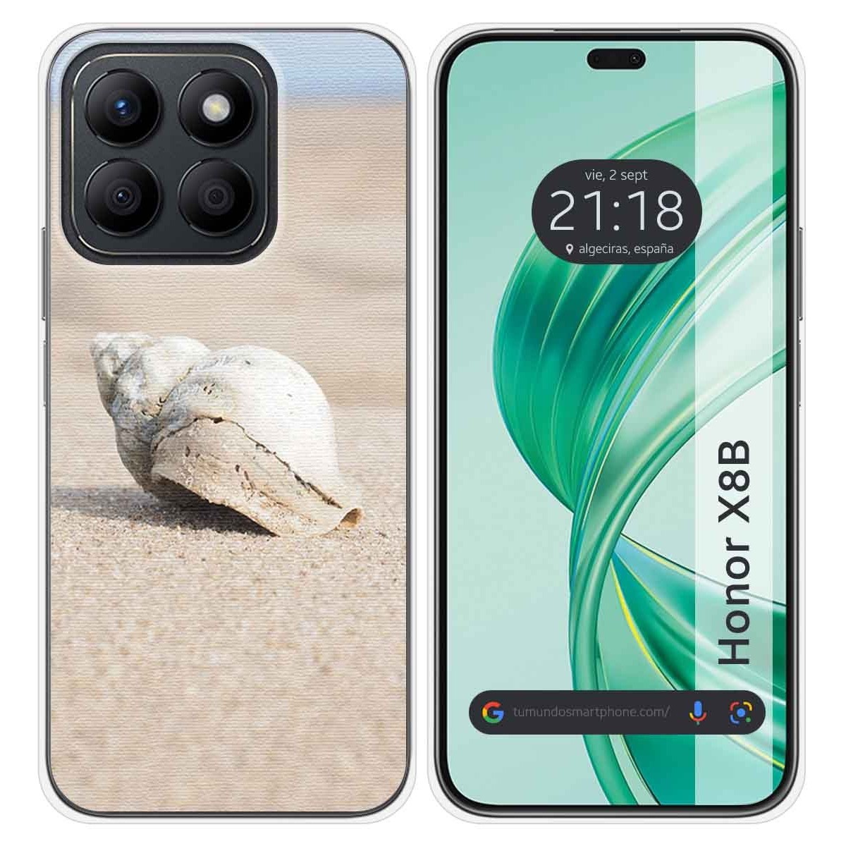 Funda Silicona para Huawei Honor X8b diseño Concha Dibujos