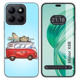 Funda Silicona para Huawei Honor X8b diseño Furgoneta Dibujos