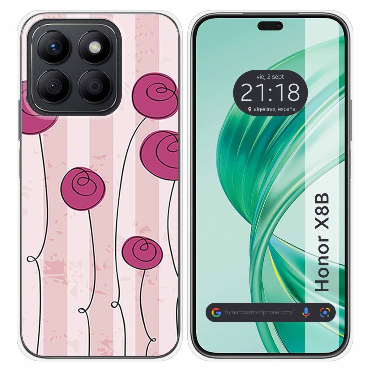 Funda Silicona para Huawei Honor X8b diseño Flores Vintage Dibujos