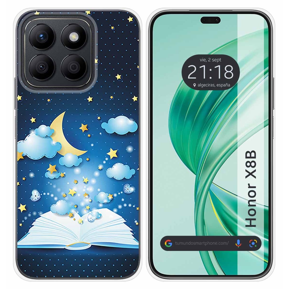 Funda Silicona para Huawei Honor X8b diseño Libro Cuentos Dibujos