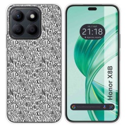 Funda Silicona para Huawei Honor X8b diseño Letras Dibujos