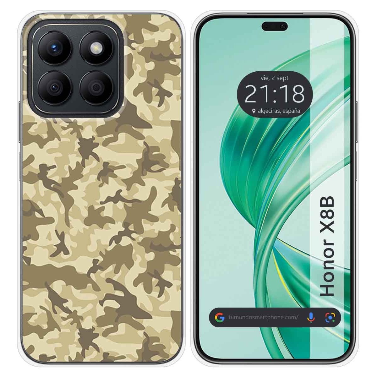 Funda Silicona para Huawei Honor X8b diseño Sand Camuflaje Dibujos