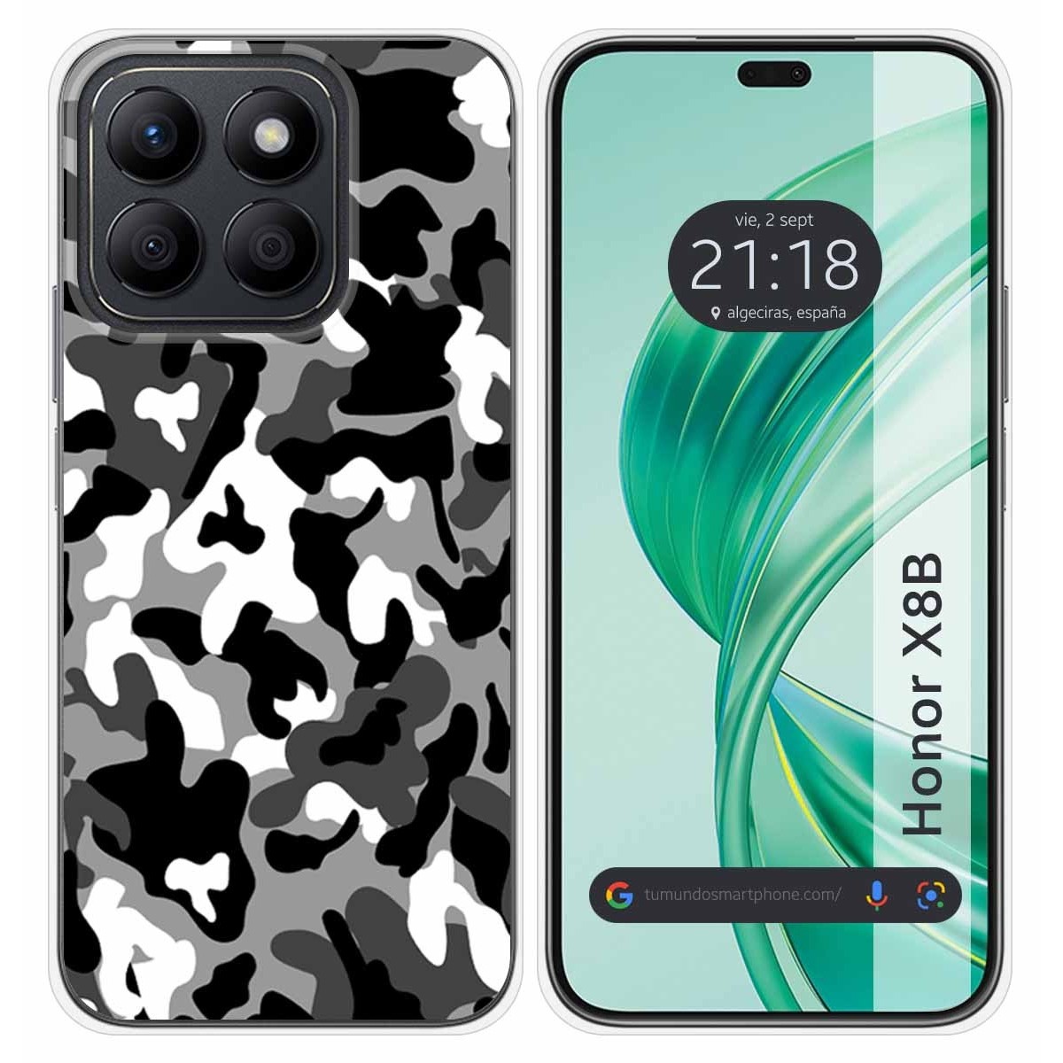 Funda Silicona para Huawei Honor X8b diseño Snow Camuflaje Dibujos