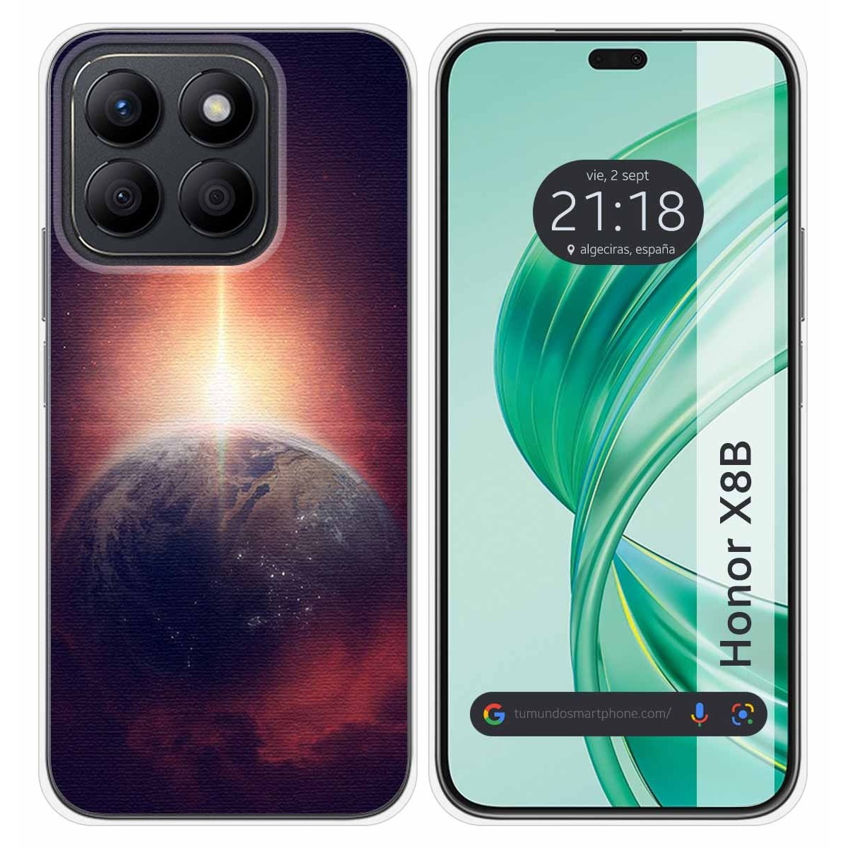 Funda Silicona para Huawei Honor X8b diseño Tierra Dibujos