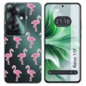 Funda Silicona Transparente para Oppo Reno 11F 5G diseño Flamenco Dibujos