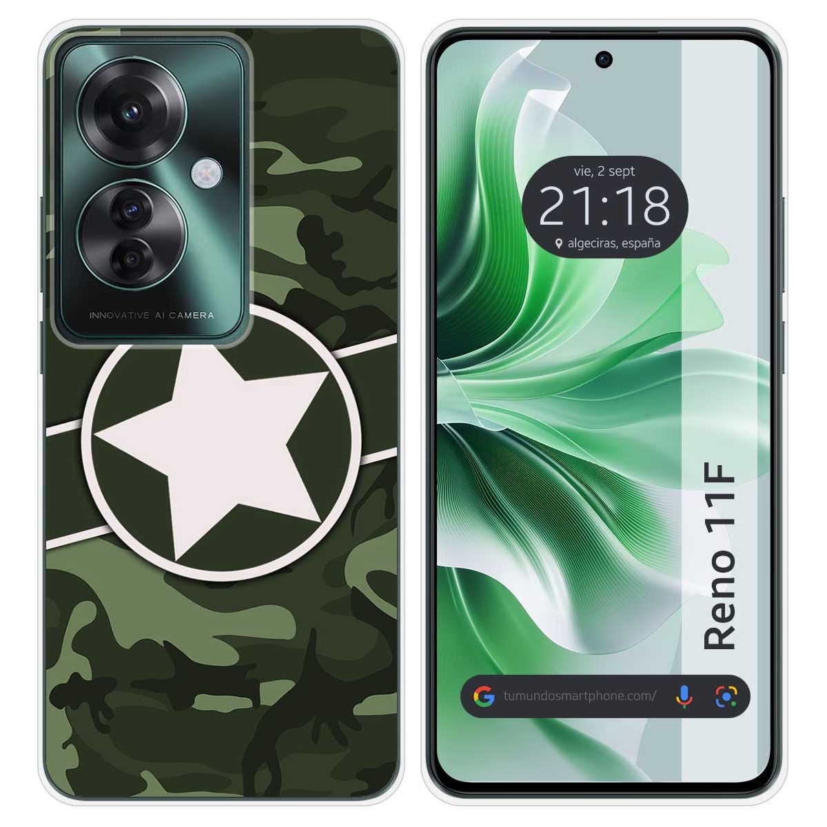 Funda Silicona para Oppo Reno 11F 5G diseño Camuflaje 01 Dibujos