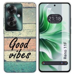 Funda Silicona para Oppo Reno 11F 5G diseño Madera 01 Dibujos