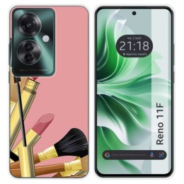 Funda Silicona para Oppo Reno 11F 5G diseño Brochas Dibujos