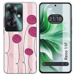 Funda Silicona para Oppo Reno 11F 5G diseño Flores Vintage Dibujos