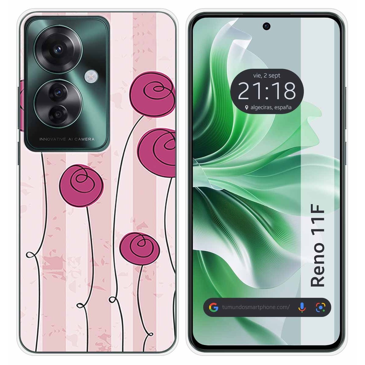 Funda Silicona para Oppo Reno 11F 5G diseño Flores Vintage Dibujos