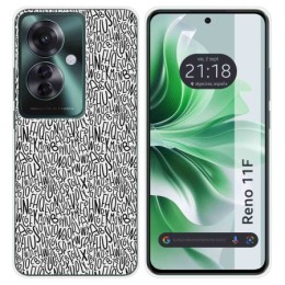 Funda Silicona para Oppo Reno 11F 5G diseño Letras Dibujos