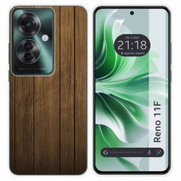 Funda Silicona para Oppo Reno 11F 5G diseño Madera Dibujos