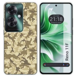 Funda Silicona para Oppo Reno 11F 5G diseño Sand Camuflaje Dibujos