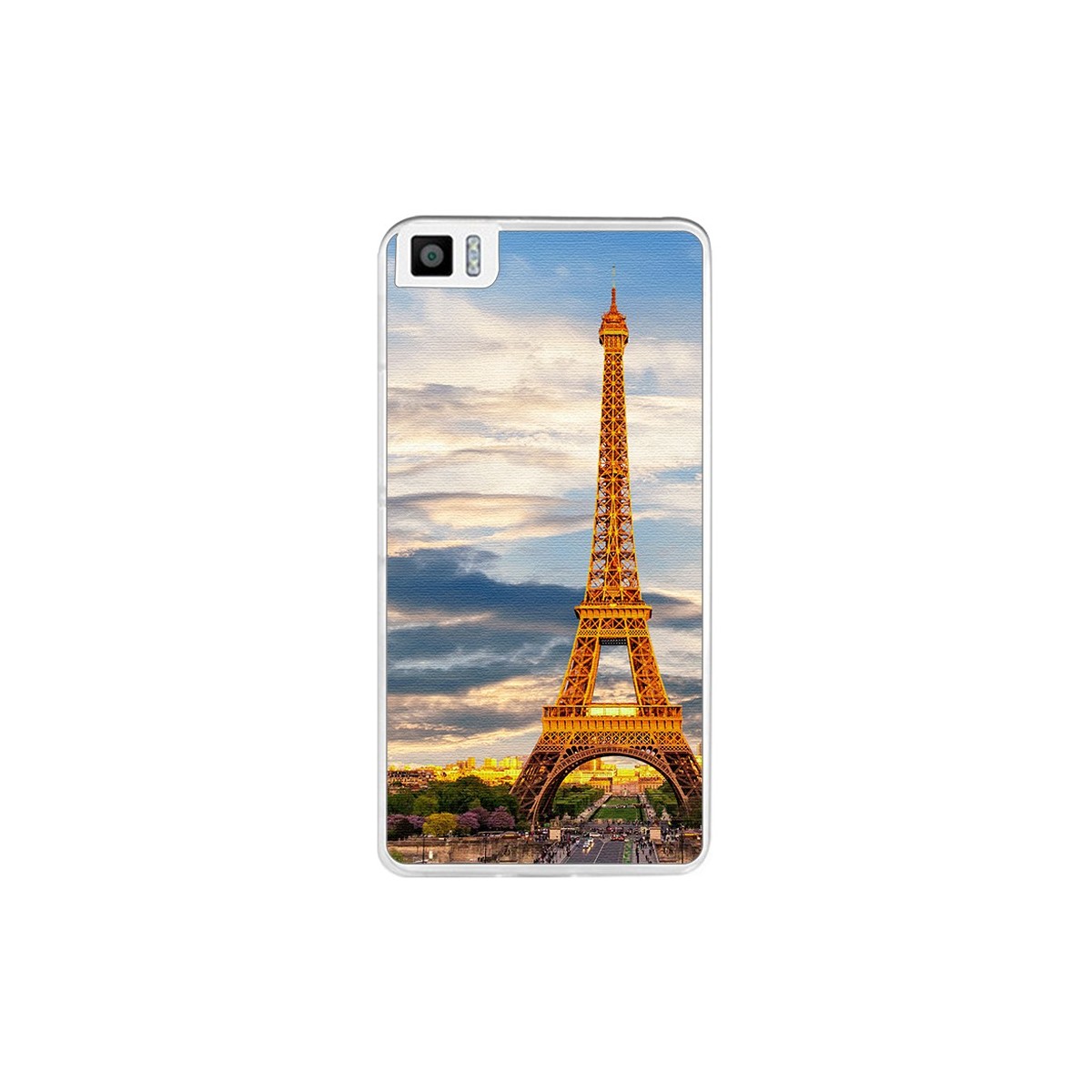 Funda Gel Tpu para Bq Aquaris M5.5 / M 2017 Diseño Paris Dibujos