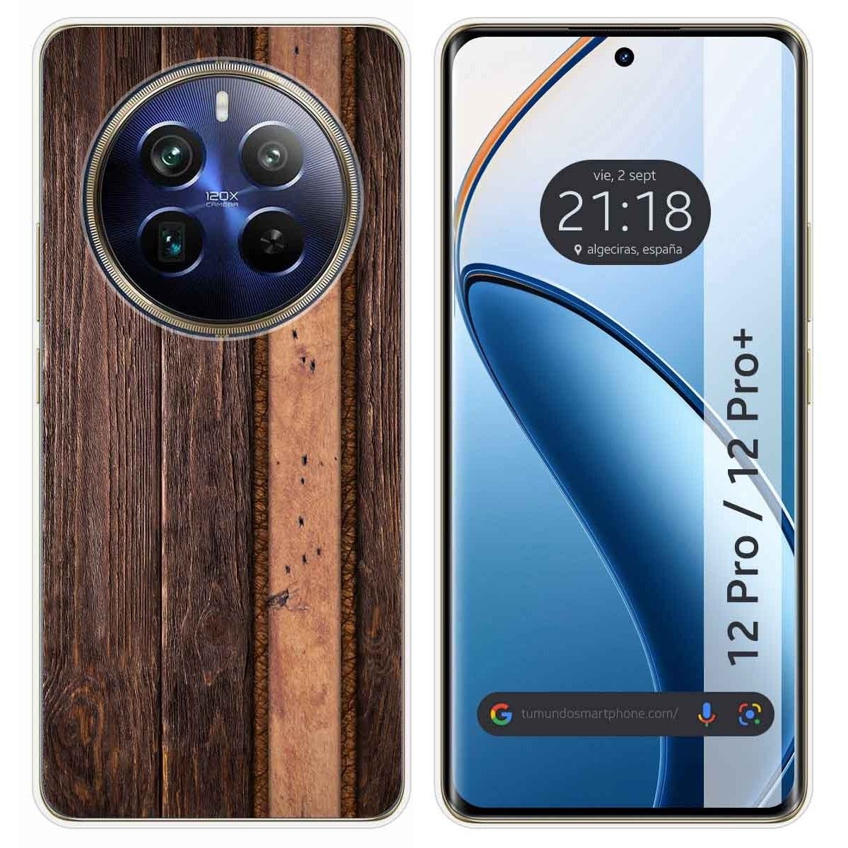 Funda Silicona para Realme 12 Pro 5G / 12 Pro Plus 5G diseño Madera 05 Dibujos