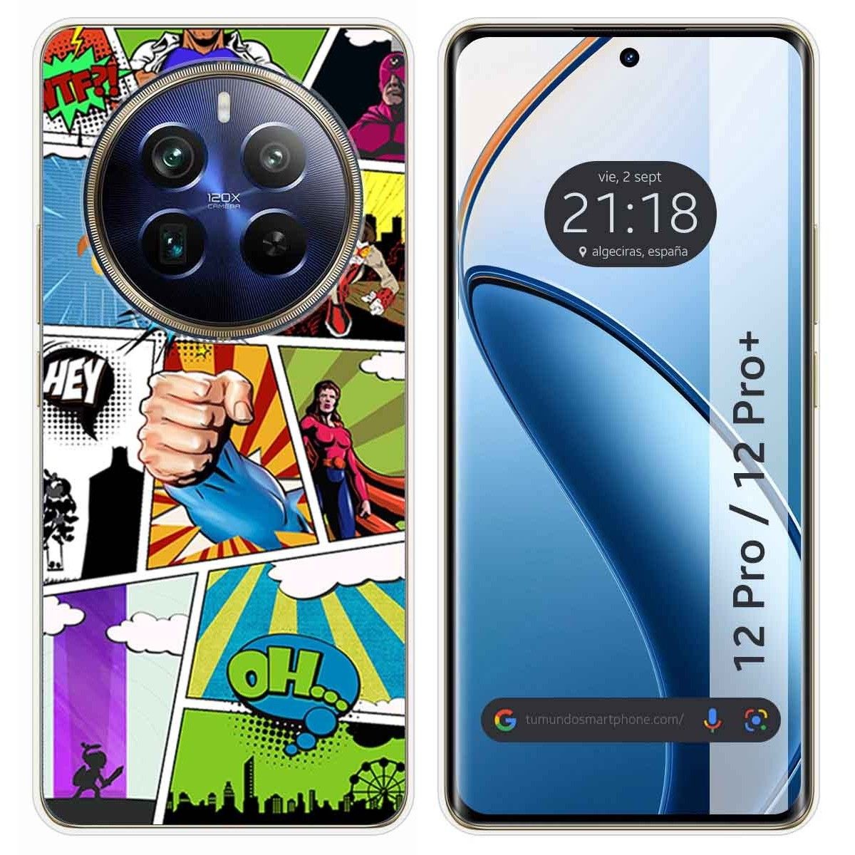 Funda Silicona para Realme 12 Pro 5G / 12 Pro Plus 5G diseño Comic Dibujos