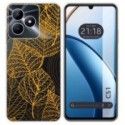 Funda Silicona Transparente para Realme C51 diseño Hojas Dibujos