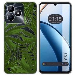 Funda Silicona Transparente para Realme C51 diseño Jungla Dibujos