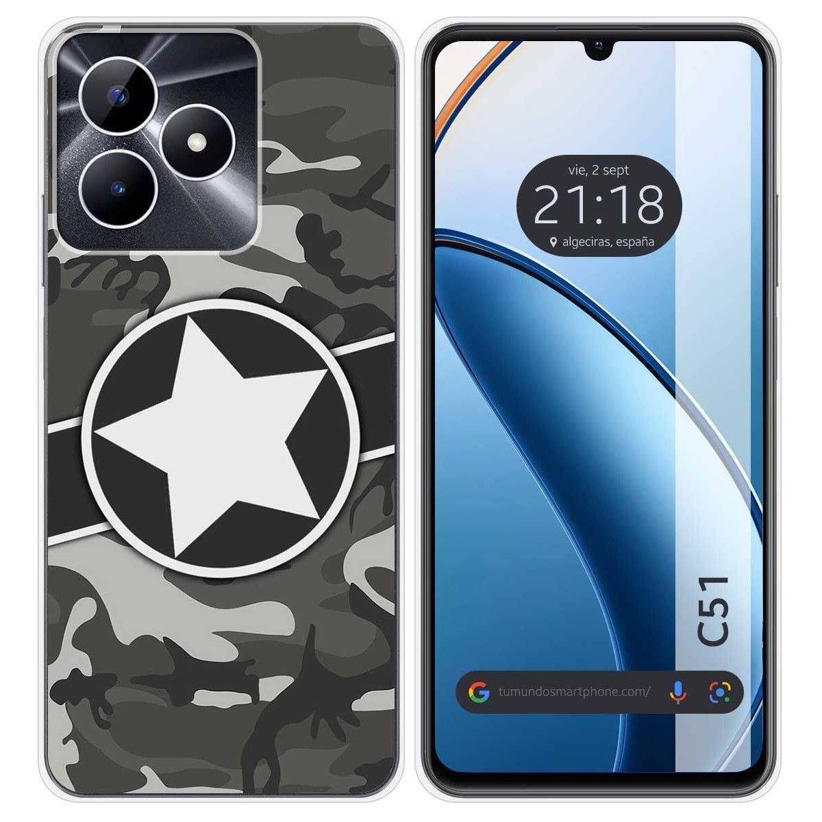 Funda Silicona para Realme C51 diseño Camuflaje 02 Dibujos