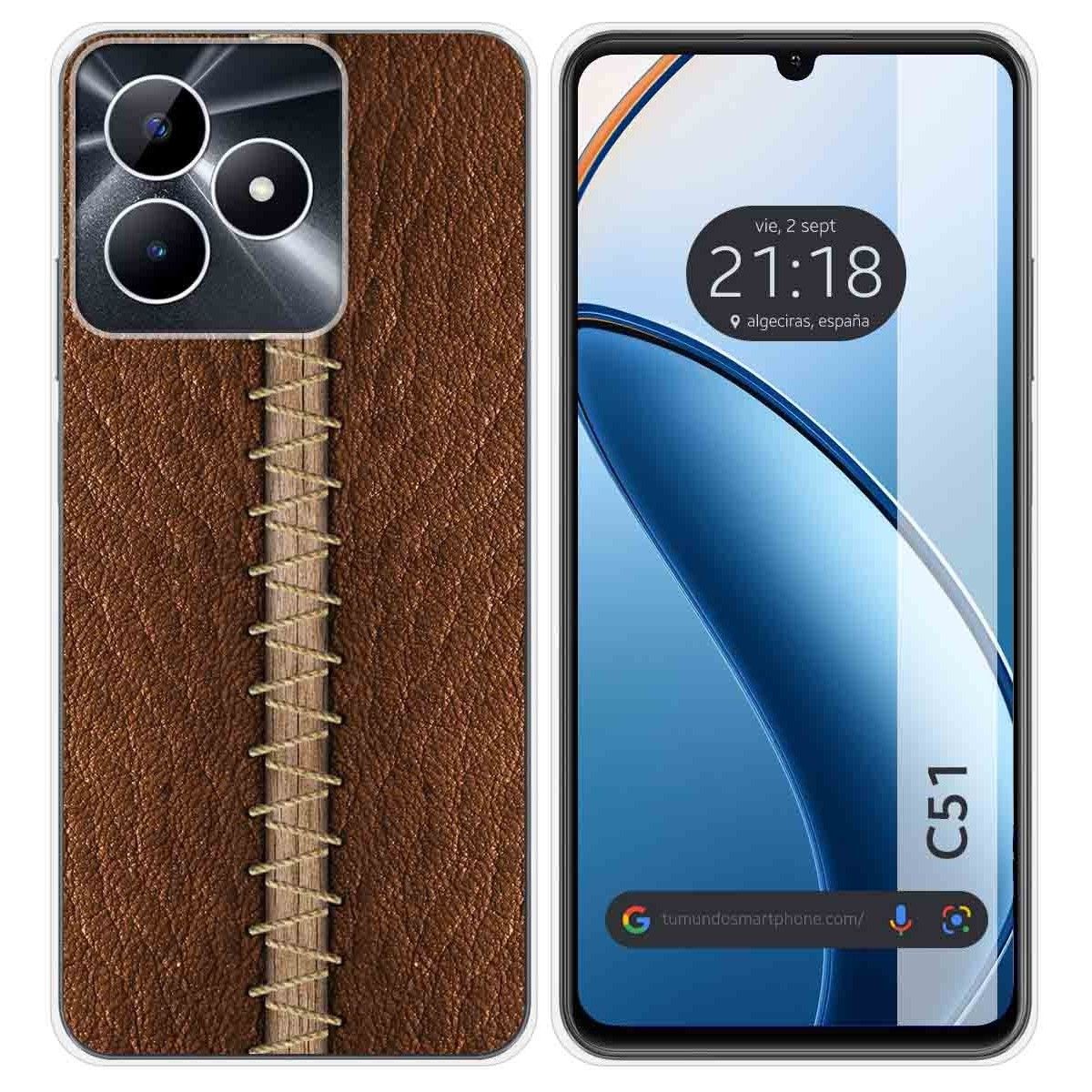Funda Silicona para Realme C51 diseño Cuero 01 Dibujos