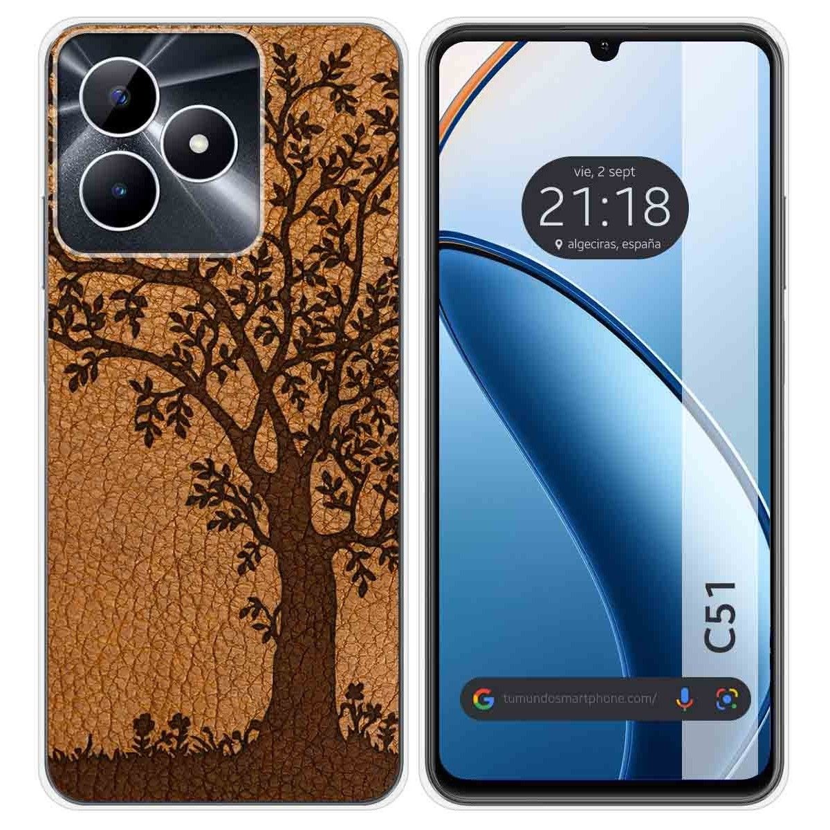 Funda Silicona para Realme C51 diseño Cuero 03 Dibujos