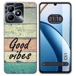 Funda Silicona para Realme C51 diseño Madera 01 Dibujos