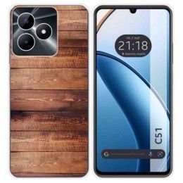 Funda Silicona para Realme C51 diseño Madera 02 Dibujos