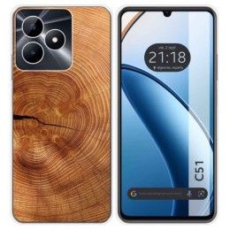 Funda Silicona para Realme C51 diseño Madera 04 Dibujos