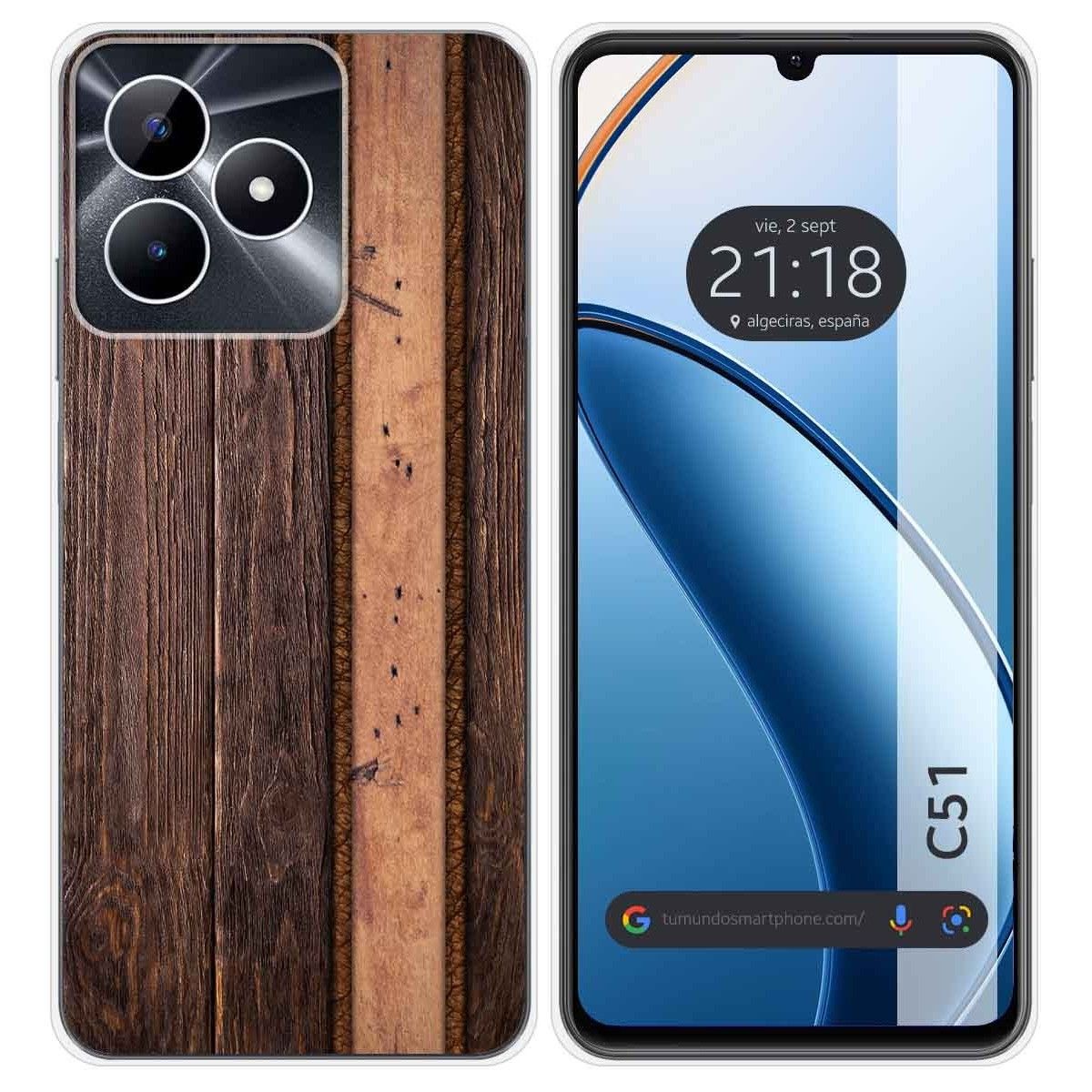 Funda Silicona para Realme C51 diseño Madera 05 Dibujos
