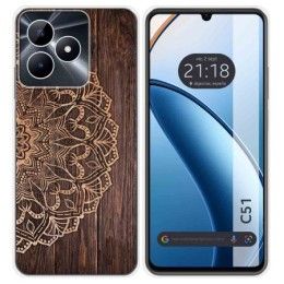 Funda Silicona para Realme C51 diseño Madera 06 Dibujos